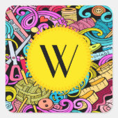 Hedendaagse naai- en breiwerk Sticker (Voorkant)