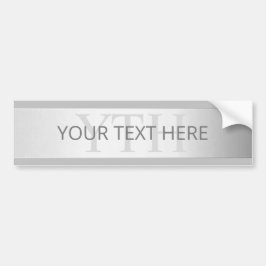 Hedendaagse namaak zilveren ombre strepen en grijs bumpersticker