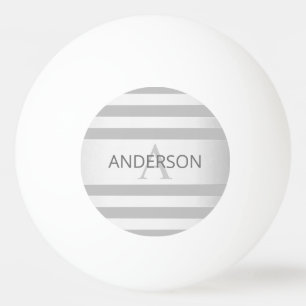 Hedendaagse namaak zilveren ombre strepen en grijs pingpongbal
