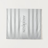 Hedendaagse namaak zilveren ombre strepen & grijs wandkleed (Voorkant (horizontaal))