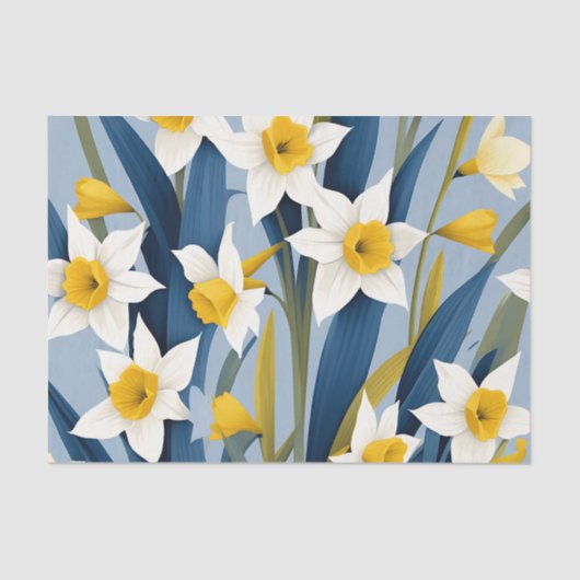 Hedendaagse narcis bloemen tissuepapier (Voorkant)