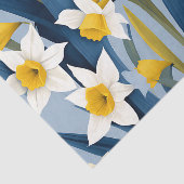 Hedendaagse narcis bloemen tissuepapier (Detail)