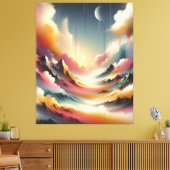 Hedendaagse Natuur Spray Paint Canvas Afdruk (Insitu (Woonkamer))