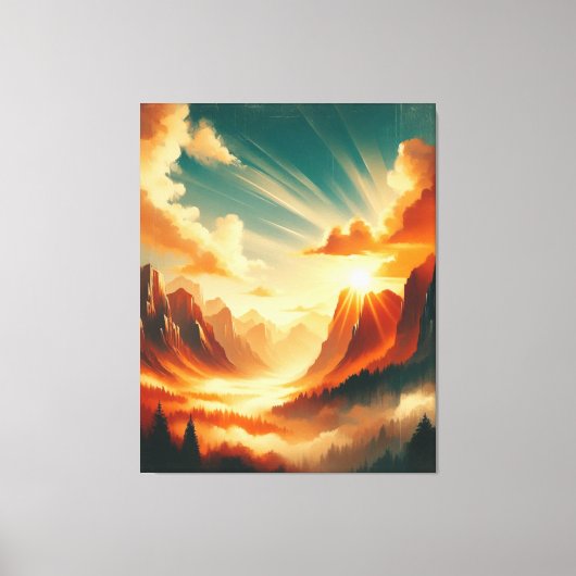 Hedendaagse Natuur Spray Paint Canvas Afdruk (Voorkant)