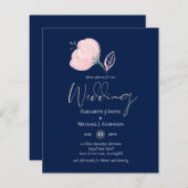 Hedendaagse Navy Blauwe Roze Gouden Trouw Budget (Voorkant / Achterkant)