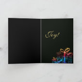 Hedendaagse neonrendier feestdagen kaart (Binnen)