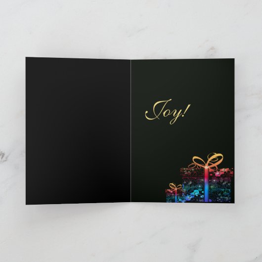 Hedendaagse neonrendier feestdagen kaart (Binnen)