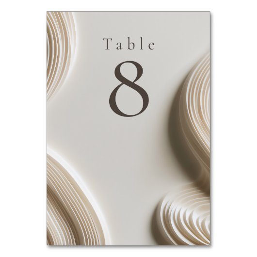 Hedendaagse off-white bruiloft kaart (Achterkant)