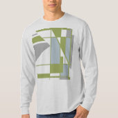 Hedendaagse Olijfgrijs Mozaïek Geometrische MCM Lo T-shirt (Voorkant)