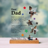 Hedendaagse oprechte Vaderdag-boodschap uit het Ki Acryl Bord (Neutraal)