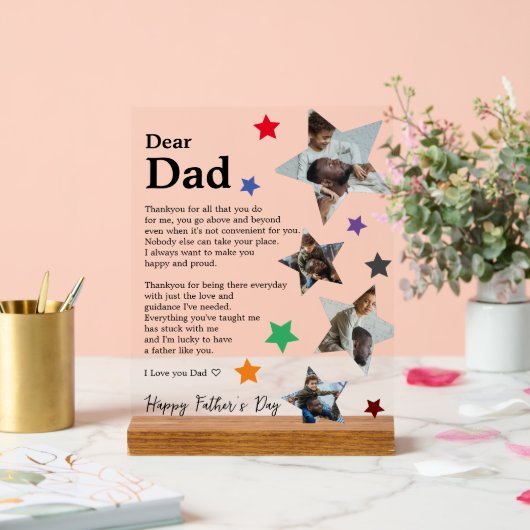 Hedendaagse oprechte Vaderdag-boodschap uit het Ki Acryl Bord (Huwelijk)