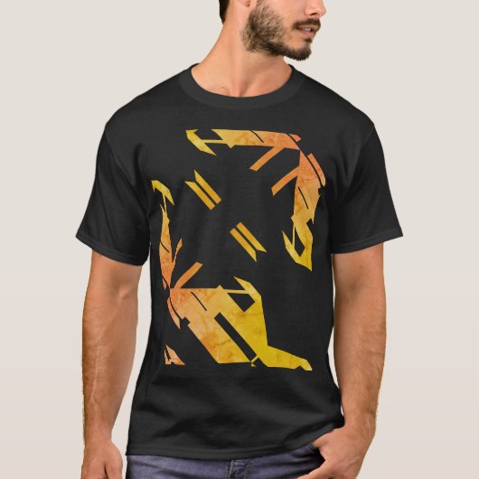 Hedendaagse Oranje Zuidwest kunst kijken Abstract T-shirt (Voorkant)
