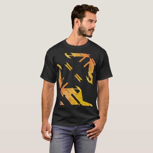 Hedendaagse Oranje Zuidwest kunst kijken Abstract T-shirt (Voorkant volledig)