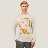Hedendaagse Oranje Zuidwest kunst kijken Abstract Tri-Blend Shirt (Voorkant)