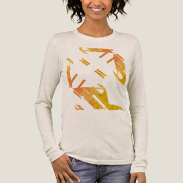 Hedendaagse Oranje Zuidwest kunst kijken Abstract Tri-Blend Shirt