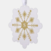 Hedendaagse originele sneeuwvlok met Initiaal Ornament Kaart (Links)