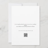 Hedendaagse paar foto QR code bruiloft Kaart (Achterkant)