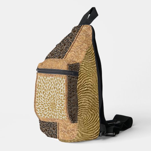 "Hedendaagse Paard en Buggy Stijl" Gesneden naaiza Sling Bag (Rechterhoek)