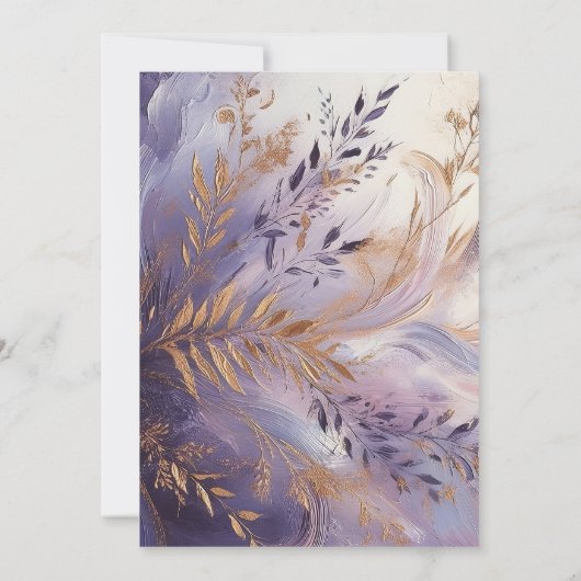 Hedendaagse Paarse Elegance Commitment Ceremony Kaart (Achterkant)