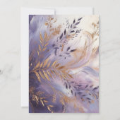 Hedendaagse Paarse Elegance Commitment Ceremony Kaart (Achterkant)