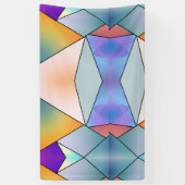 Hedendaagse Pastel & Levendig Abstract Geometrisch Spandoek (Verticaal)