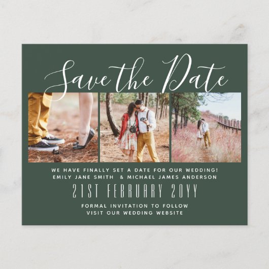 Hedendaagse PHOTO Save the Dates van LeahG BUDGET Flyer (Voorkant)