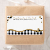 Hedendaagse Plaid Whimsy groot mailing label (Insitu)