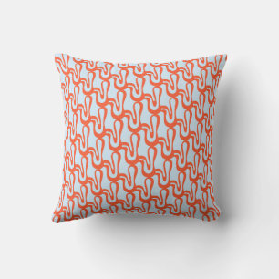 Hedendaagse Pop Wiggle Abstract Patroon Ijsblauw Kussen