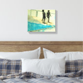 Hedendaagse portretschildering canvas afdruk (Insitu (Slaapkamer))