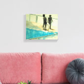 Hedendaagse portretschildering canvas afdruk (Insitu (Woonkamer))