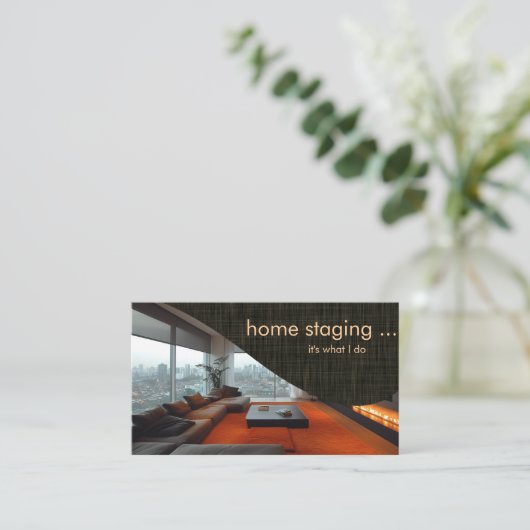 Hedendaagse professionele woninginrichting visitekaartje (Staand voorkant)