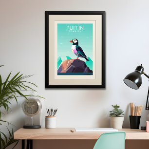 Hedendaagse Puffin reisstijl Poster