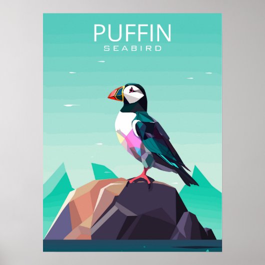 Hedendaagse Puffin reisstijl Poster (Voorkant)