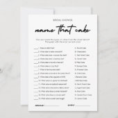 Hedendaagse "Raad de naam van die taart" Bruidsfee Kaart (Voorkant)