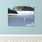Hedendaagse Rocks Ocean Stretched Canvas Print (Insitu (Houten vloer))