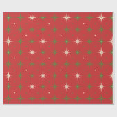  Hedendaagse Rode Kerstster & Bal Cadeaupapier (Vlak)