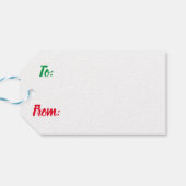 Hedendaagse rode neus rendierkleurige lichten cadeaulabel (Achterkant Horizontaal)