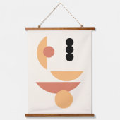 Hedendaagse Roest Rode Zon Zwarte Maan Cirkels Kun Hangend Wandkleed (Voorkant)