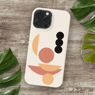 Hedendaagse Roest Rode Zon Zwarte Maan Cirkels Kun iPhone 13 Pro Max Hoesje