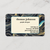 Hedendaagse rookwerveling Abstract Visitekaartje (Achterkant)