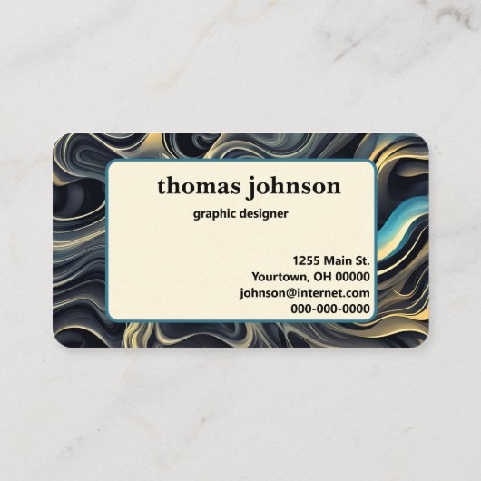 Hedendaagse rookwerveling Abstract Visitekaartje (Achterkant)