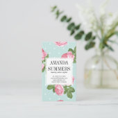 hedendaagse Rozen en pooldots Visitekaartje (Staand voorkant)