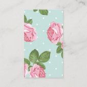 hedendaagse Rozen en pooldots Visitekaartje (Achterkant)