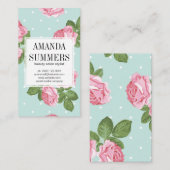 hedendaagse Rozen en pooldots Visitekaartje (Voorkant / Achterkant)