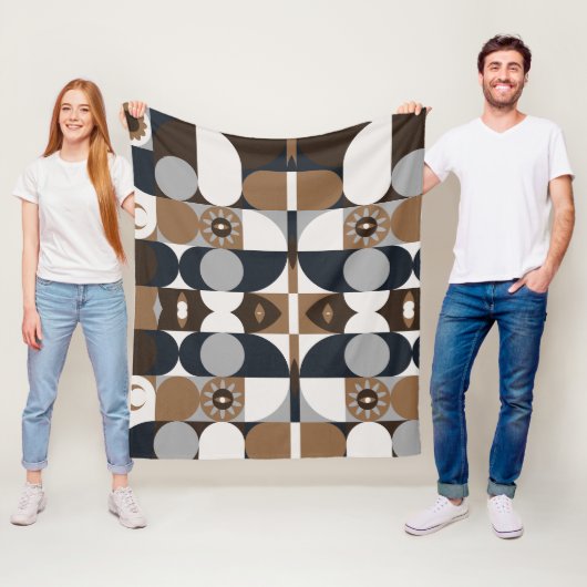Hedendaagse Rustieke Boho Fleece Deken (In situ)