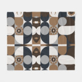 Hedendaagse Rustieke Boho Fleece Deken (Voorkant (Horizontaal))