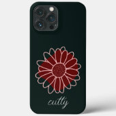 Hedendaagse rustieke donkergroene zonnebloem Case-Mate iPhone case (Achterkant)