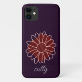 Hedendaagse rustieke donkergroene zonnebloem Case-Mate iPhone case (Achterkant)
