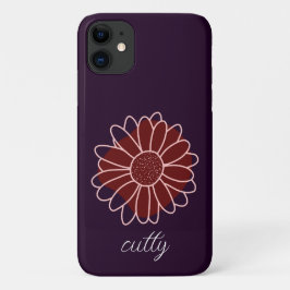 Hedendaagse rustieke donkergroene zonnebloem Case-Mate iPhone case