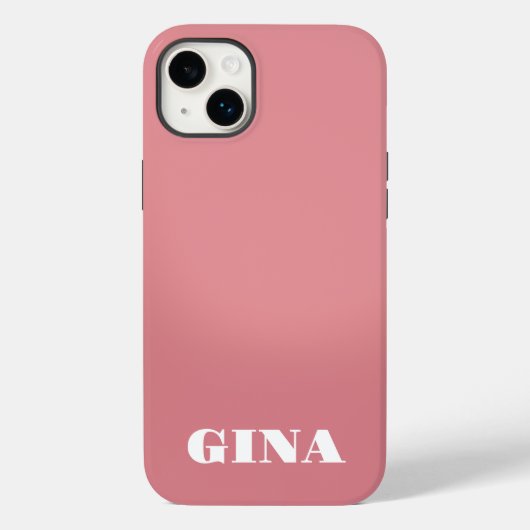 Hedendaagse rustieke roze gepersonaliseerd Case-Mate iPhone case (Achterkant)